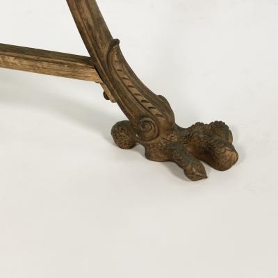 French Gilt Bronze and Black Fossil Marble Two Tier Gueridon circa 1880