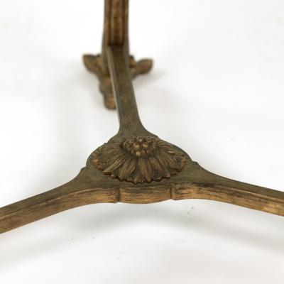 French Gilt Bronze and Black Fossil Marble Two Tier Gueridon circa 1880