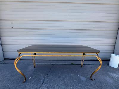 French Gilt Iron And Mirrored Cocktail Table