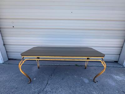 French Gilt Iron And Mirrored Cocktail Table