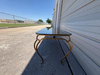 French Gilt Iron And Mirrored Cocktail Table
