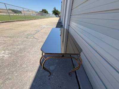 French Gilt Iron And Mirrored Cocktail Table