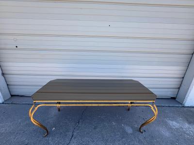French Gilt Iron And Mirrored Cocktail Table