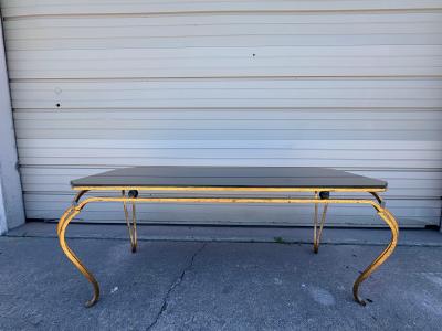 French Gilt Iron And Mirrored Cocktail Table