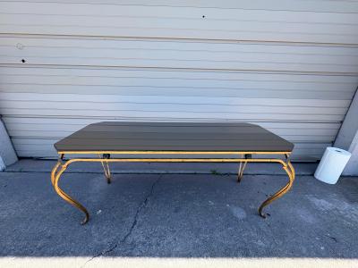 French Gilt Iron And Mirrored Cocktail Table