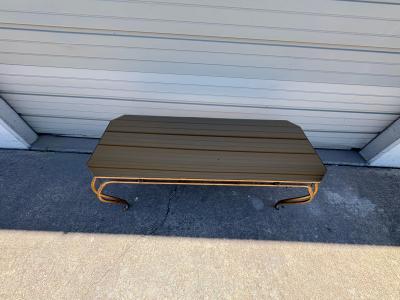 French Gilt Iron And Mirrored Cocktail Table