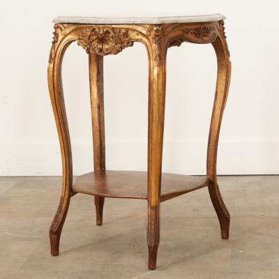 French Gilt Painted Louis XVI Table