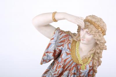 French Gilt Porcelain Pair Decorative Centerpiece Figures