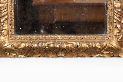 French Giltwood Mirror with Foliate and Chain Moulding Rectangular Circa 1850