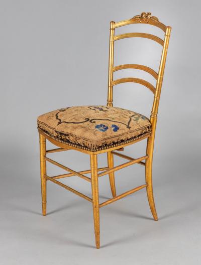 French Giltwood Salon Side Chair