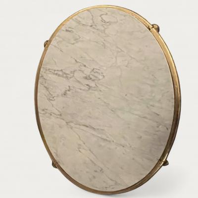 French Giltwood and Mable Oval Table in the manner of Paul Follot Circa 1920