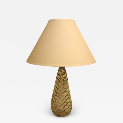 French Glass Zebratto Table Lamp in Clear with Black Stripes