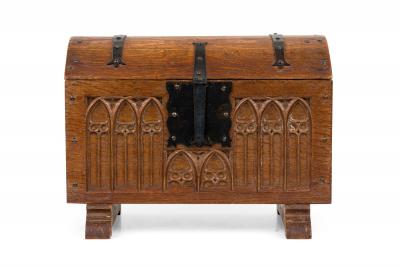 French Gothic Oak Coffer Chest