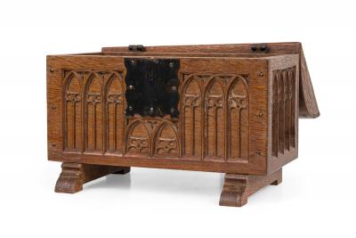 French Gothic Oak Coffer Chest