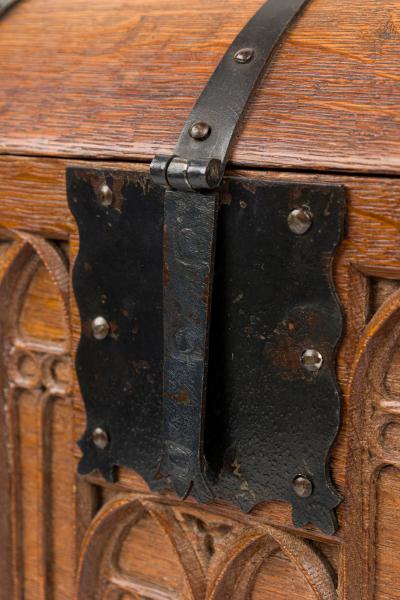 French Gothic Oak Coffer Chest