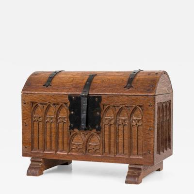 French Gothic Oak Coffer Chest