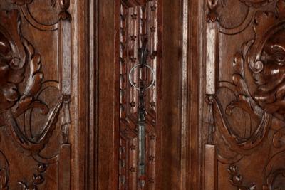 French Gothic Revival Carved Walnut Cupboard circa 1880