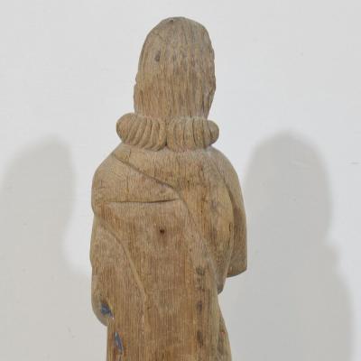 French Hand Carved Oak Statue Of Saint John The Evangelist Circa 1550 1650