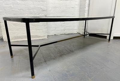 French Hand Painted and Bronze Trimmed Coffee Table