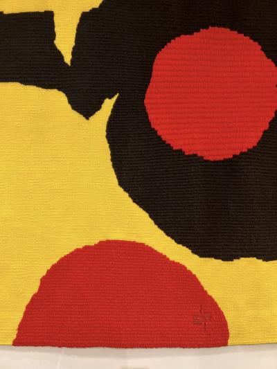 French Handmade Tapestry Titled Oteruelo designed and signed by Luis Feito