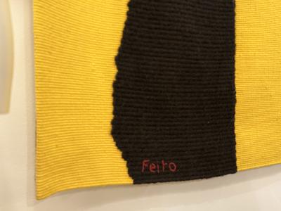 French Handmade Tapestry Titled Oteruelo designed and signed by Luis Feito