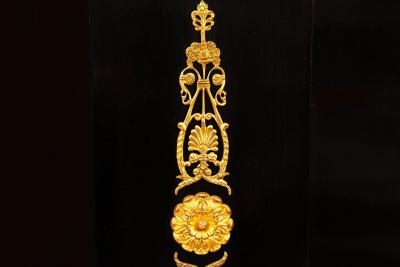 French Hollywood Regency Ebonized Pedestal Column style of Maison Jansen