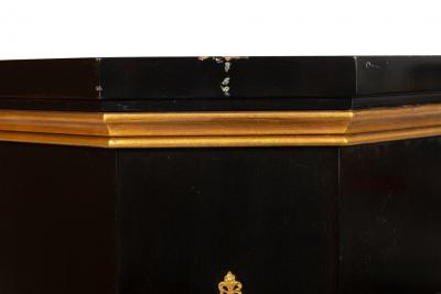 French Hollywood Regency Ebonized Pedestal Column style of Maison Jansen