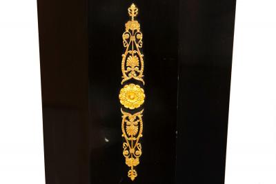 French Hollywood Regency Ebonized Pedestal Column style of Maison Jansen