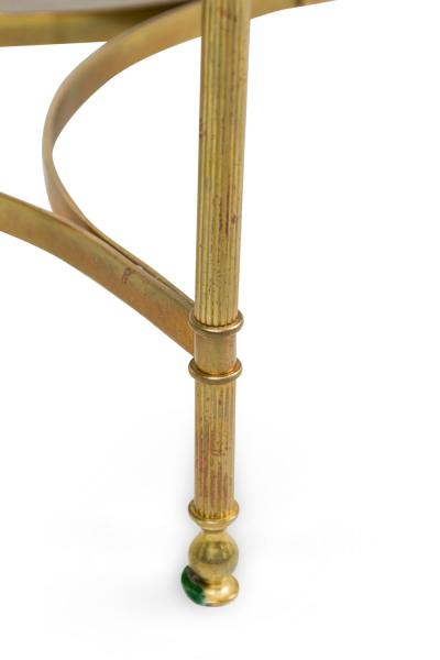 French Hollywood Regency Style Smoked Glass Coffee Table