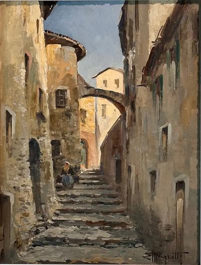 French Impressionist Oil Painting of Le Sud Ouest Village