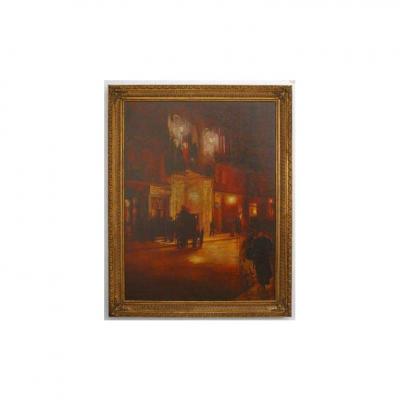 French Impressionist Street Scene Painting