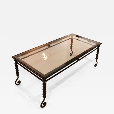 French Iron Coffee Table circa 1950