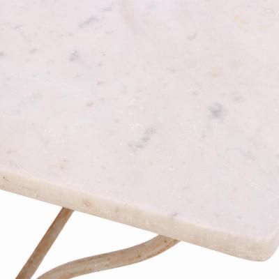 French Iron Marble Top Bistro Table C 1920