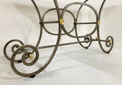 French Iron and Marble Top Console