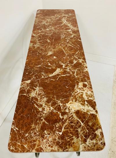 French Iron and Marble Top Console