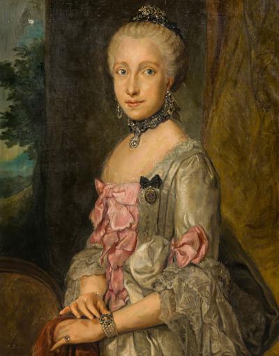 French Lady in Pink Portrait