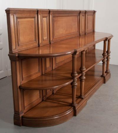 French Late 19th Century Demilune Three Tier Server