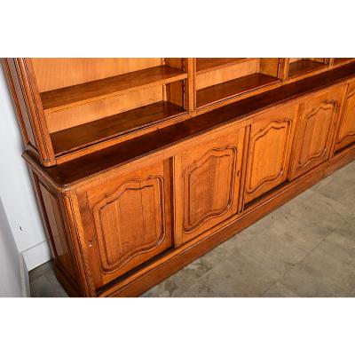 French Late 19th Century Oak Corner Bookcase