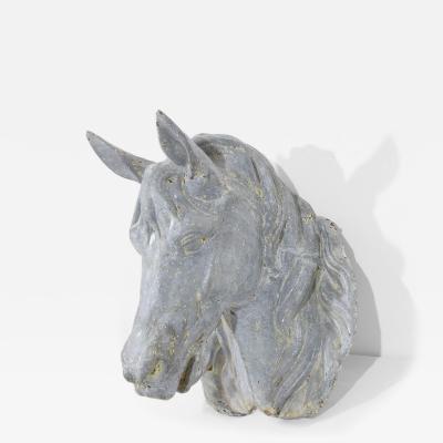 French Late 19th Century Zinc Horse Head Trade Sign
