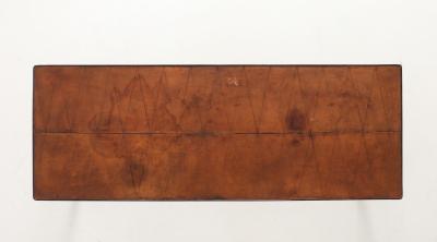 French Leather Metal Coffee Table France C 1950 s
