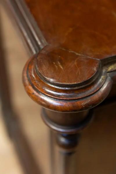 French Louis Philippe 19th Century Two Part Bookcase with Blown Glass Doors