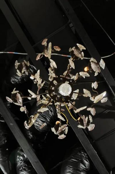 French Louis Philippe Period 1840s Eight Light Crystal Chandelier with Finial