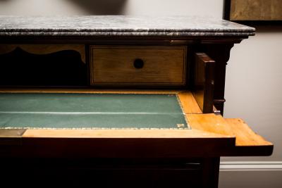 French Louis Philippe Secretary with Marble Top