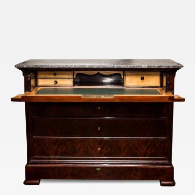 French Louis Philippe Secretary with Marble Top