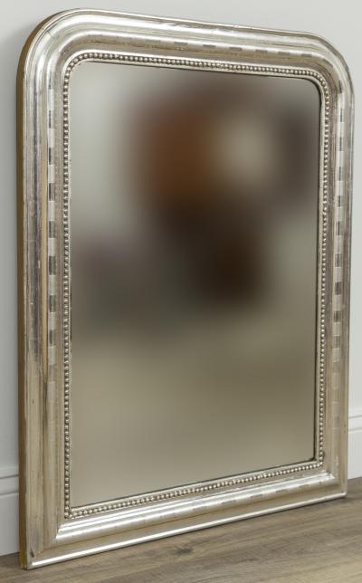 French Louis Philippe Silver Gilt Mirror