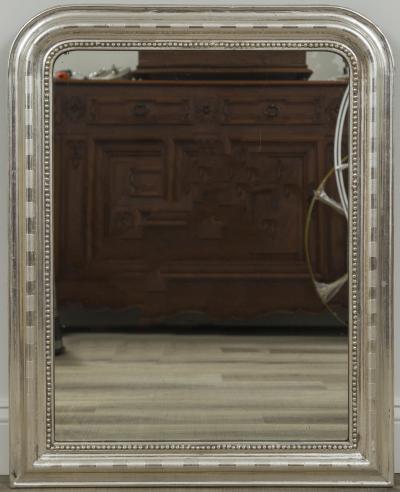 French Louis Philippe Silver Gilt Mirror