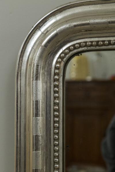 French Louis Philippe Silver Gilt Mirror