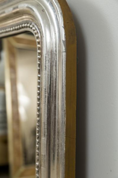 French Louis Philippe Silver Gilt Mirror