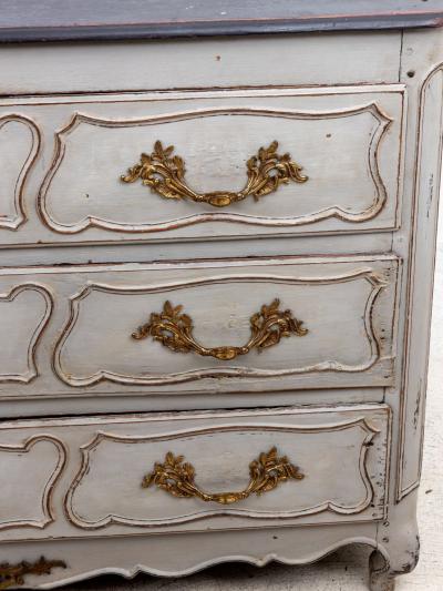 French Louis XIV Style Gray Painted Commode Late 19th Century