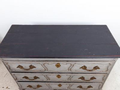 French Louis XIV Style Gray Painted Commode Late 19th Century